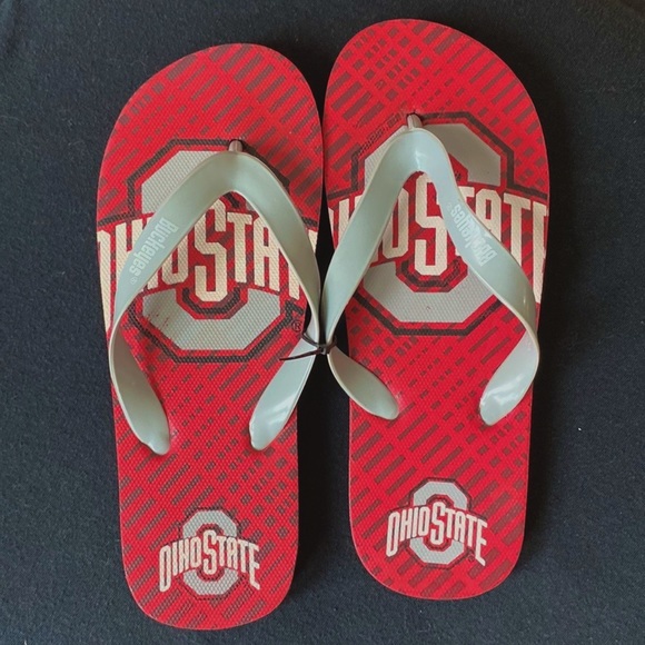 Official OHIO STATE BUCKEYES Flip Flops/Sandals Size Youth M (6.5-7) - Picture 1 of 6